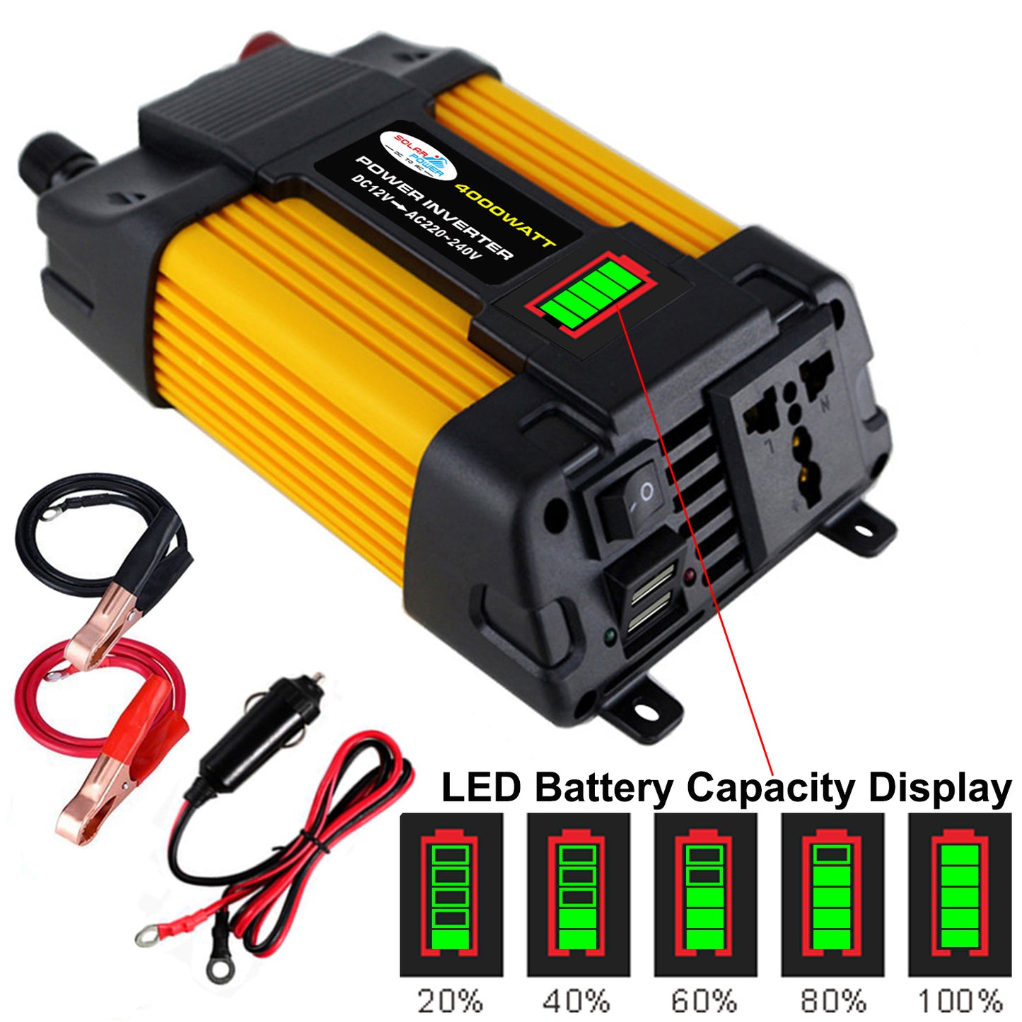 250W OR 500W POWER INVERTER ~ 12VDC TO 110VAC