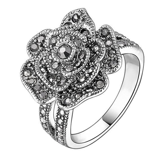 DREAM ROSE RING, silver plated alloy