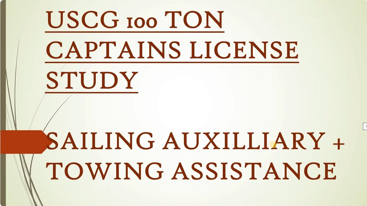 USCG 100 TON MASTERS CAPTAINS LICENSE EXAMS (5) STUDY GUIDE