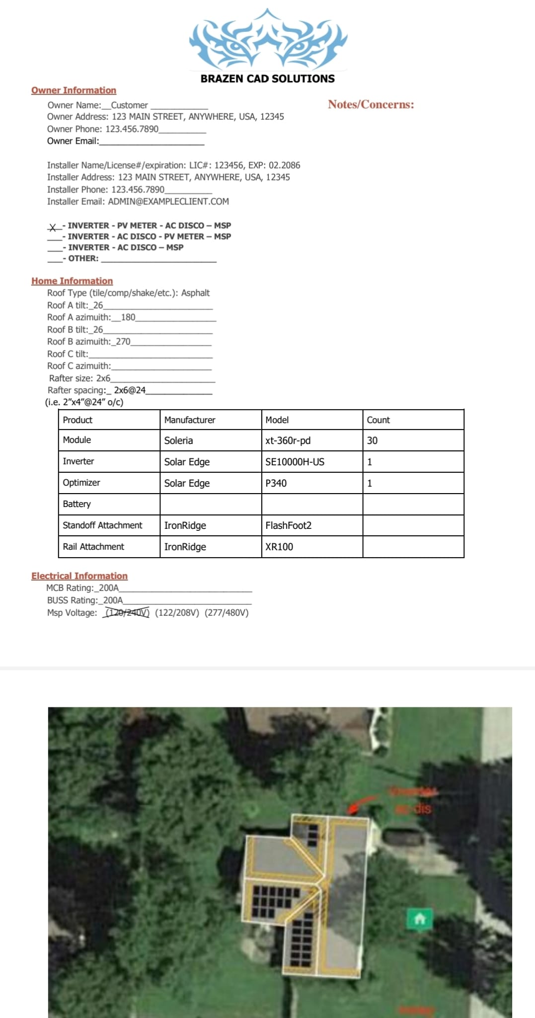 10KW SOLAR PLAN FOR PERMIT