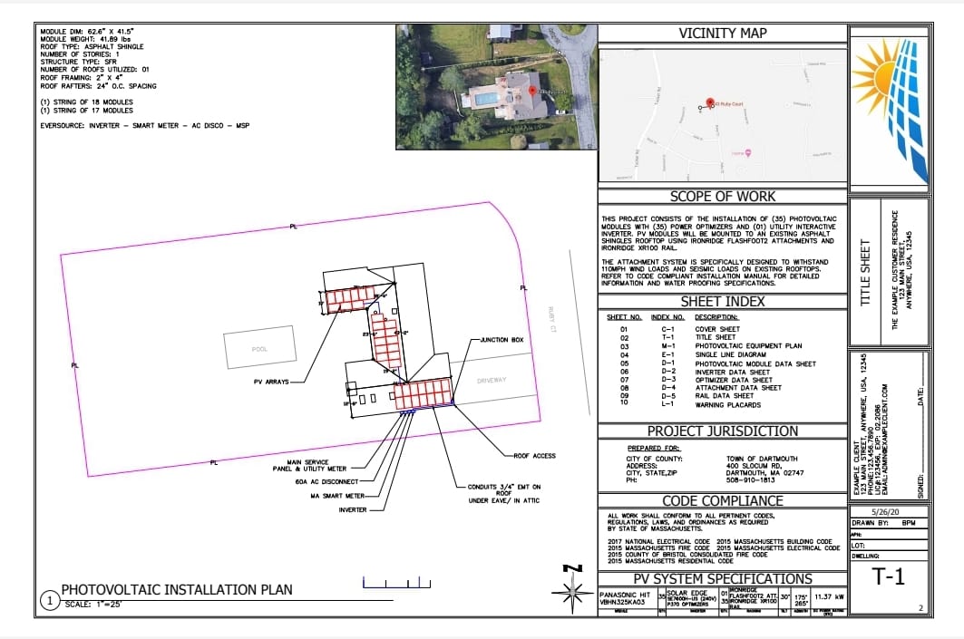 10KW SOLAR PLAN FOR PERMIT